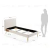 Кровать Lydia 90х190 бежевая 052258 - 2