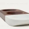 Сервировочный поднос для закусок Tori  из акации и белого мрамор 209261 - 3