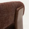 Granite Кресло из коричневого шенилла и массива ясеня в отделке орех 207787 - 4