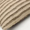 Чехол для подушки Enara из шелка и хлопка в бежево-коричневую полоску 45 x 45 см 210746 - 4