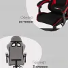 Кресло спортивное TopChairs Phantom ткань серо-красный УТ000039472 - 1