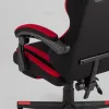 Кресло спортивное TopChairs Prophet с оттоманкой ткань черно-красный УТ000039482 - 9