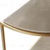 Бежевая полукруглая консоль 