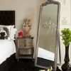 Серебряное напольное зеркало 