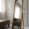 Золотое напольное зеркало 
