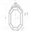 Серебряное настенное зеркало 