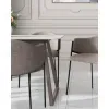 Стол обеденный Vermont 140*80 см керамика белая ножки серые УТ000040511 - 3