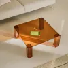 Журнальный столик Adularia из стекла коричневого цвета 85 x 85 205352 - 3