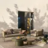 Уличное кресло Zivia из веревки цвета экрю и стали зеленого цвета 254522 - 2