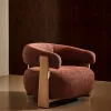 Granite Кресло из терракотового шенилла и массива ясеня в натуральной отделке 207781 - 3