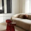 Бордовый приставной столик 