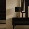 Настольная лампа Pina из металла и ротанга с черным хлопковым абажуром 193296 - 2