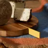 Zairin Сервировочная доска из 100% акации с ручкой из желтого металла 254247 - 3