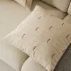 Чехол на подушку Blaina из белого льна с красной вышивкой 45 x 45 см 210740 - 3