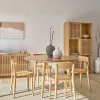 Раздвижной стол Oakland из МДФ с дубовым шпоном и ножками из массива каучука Ø120(200)x120 с 114620 - 2