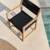 Складное уличное кресло Vilara из акации и текстиля черного цвета 262381 - 2