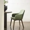 Стул Nelida из зеленой синели с ножками в темной отделке 181608 - 3