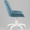 Кресло офисное Осло велюр пыльно-синий, пластик белый УТ000043350 - 4
