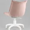 Кресло офисное Осло велюр пыльно-розовый, пластик белый УТ000043348 - 6