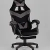 Кресло спортивное TopChairs MG-7019 велюр черно-серый УТ000042696 - 2