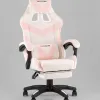 Кресло спортивное TopChairs MG-7019 букле бело-розовый УТ000042694 - 2