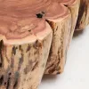 Журнальный столик Tavine из массива акации с выбеленной отделкой, с колесами Ø65 см 419815 - 5