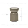 Garbet Круглый приставной столик из цемента Ø 32 см 157029 - 4