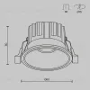 Встраиваемый светильник Maytoni DL058-12W2.7K-B  - 3