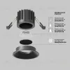 Встраиваемый светильник Maytoni DL058-12W2.7K-B  - 6