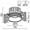 Встраиваемый светильник Maytoni DL058-12W3K-TRS-BS DL058-12W3K-TRS-BS - 10