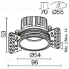 Встраиваемый светильник Maytoni DL058-7W3K-TRS-BS DL058-7W3K-TRS-BS - 10