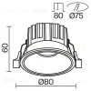 Встраиваемый светильник Maytoni DL058-12W3K-B DL058-12W3K-B - 5
