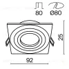 Встраиваемый светильник Maytoni DL024-2-01W DL024-2-01W - 2