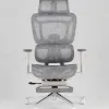 Кресло офисное TopChairs Nimbus белая сетка белый пластик УТ000043095 - 3