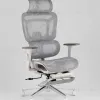 Кресло офисное TopChairs Nimbus белая сетка белый пластик УТ000043095 - 2