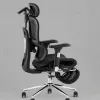 Кресло офисное TopChairs Stich с оттоманкой, черный УТ000042404 - 8
