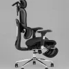Кресло офисное TopChairs Stich с оттоманкой, черный УТ000042404 - 9