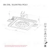Встраиваемый потолочный гипсовый светильник STELLANOVA ELEKTRA POLY SN 016 - 8