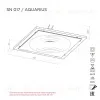 Встраиваемый потолочный гипсовый светильник STELLANOVA AQUARIUS SN 017 - 8