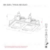 Встраиваемый потолочный гипсовый светильник STELLANOVA MAIA 80 DUO SN 020 - 9