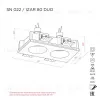 Встраиваемый потолочный гипсовый светильник STELLANOVA IZAR 80 DUO SN 022 - 9