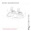Встраиваемый потолочный гипсовый светильник STELLANOVA QUASAR 55 DUO SN 033 - 9