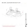 Встраиваемый потолочный гипсовый светильник STELLANOVA QUASAR 55 DUO FLAT SN 034 - 9