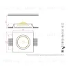 Встраиваемый потолочный гипсовый светильник STELLANOVA MIZAR FLAT SN 104 - 8