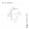 Встраиваемый стеновой гипсовый светильник STELLANOVA SUBRA-S 60 SN 013 - 8