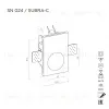 Встраиваемый стеновой гипсовый светильник STELLANOVA SUBRA-C SN 024 - 9