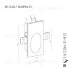 Встраиваемый стеновой гипсовый светильник STELLANOVA SUBRA-O SN 025 - 9