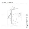 Встраиваемый стеновой гипсовый светильник STELLANOVA SUBRA-D SN 029 - 9