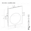 Встраиваемый стеновой гипсовый светильник STELLANOVA SUBRA 160 SN 030 - 9