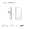 Встраиваемый стеновой гипсовый светильник STELLANOVA SUBRA-S 40 SN 051 - 9